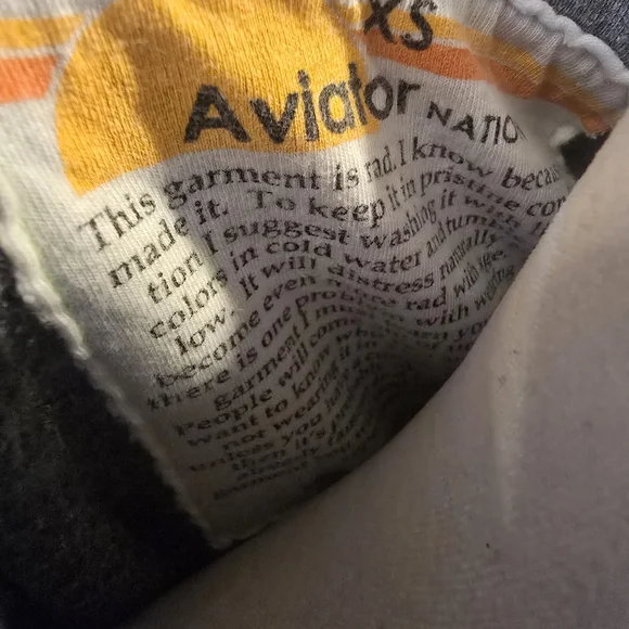 Aviator Nation Gray Sweater with Blue Lightning Bolt - Picture 7 of 8